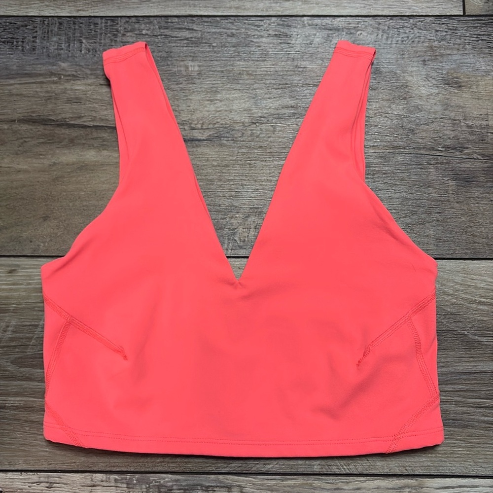 NWOT FP Movement Never Better Crop Bra Neon Coral Small - Picture 2 of 6
